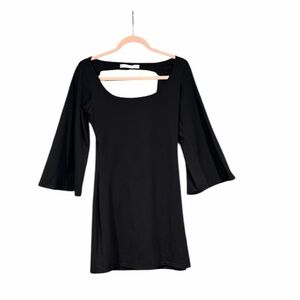 Susana Monaco Black Long Sleeve Dress Mini Dress Size Medium